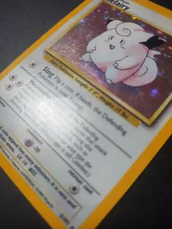Clefairy 5/102 Base Set Unlimited Holo Rare Pokemon MP - Image 5