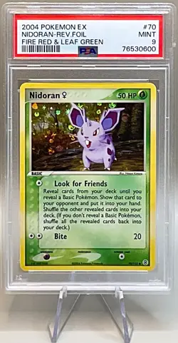 Pokemon Nidoran #70/112 Reverse Holo - 2004 EX Fire Red Leaf Green - PSA 9 MINT! - Image 1