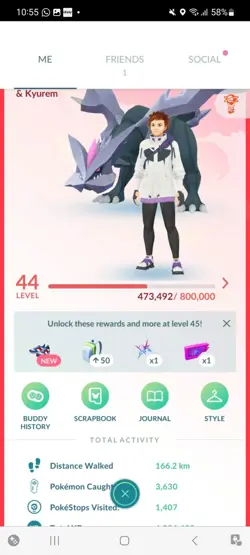 Pokemon Go (Stage 44 ) Shiny Kyurem ( 13 Legendary ) - Image 1