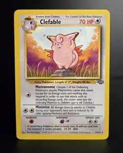 Pokemon TCG - CLEFABLE - 17/64 - RARE - UNLIMITED - JUNGLE (1999) - WOTC - LP/NM - Image 1