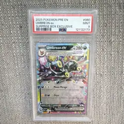 Pokemon Umbreon ex Prismatic Evolutions Surprise Box Exclusive PSA 9 280 HP - Image 1