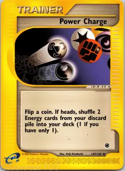 Power Charge 147/165 Uncommon Expedition Base Set Pokemon NM - Image 1
