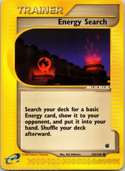 Energy Search 153/165 Common Expedition Base Set Pokemon NM - Image 1