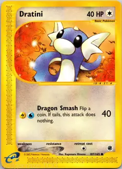 Dratini 107/165 Common Expedition Base Set Pokemon NM - Image 1