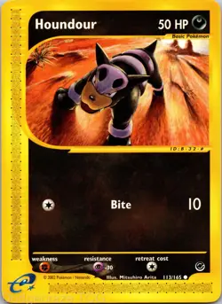 Houndour 113/165 Common Expedition Base Set Pokemon NM - Image 1