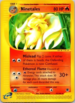 Ninetales 57/165 Rare Expedition Base Set Pokemon LP - Image 1