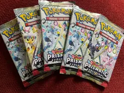Pokemon TCG: Scarlet and Violet Prismatic Evolutions x 5 Booster Packs *Sealed* - Image 1