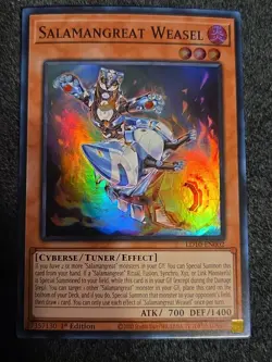 Yugioh Salamangreat Weasel LD10-EN002 Super Rare 1st Ed NM - Image 1