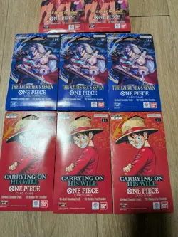 ONE PIECE Sleeved Booster Pack LOT OF 8 BRAND NEW SEALED - EB-03 - OP-14 - OP-13 - Image 3