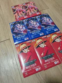 ONE PIECE Sleeved Booster Pack LOT OF 8 BRAND NEW SEALED - EB-03 - OP-14 - OP-13 - Image 4