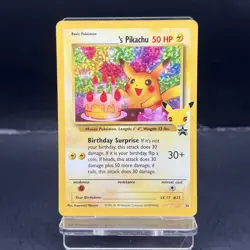 Pikachu Birthday 25th Celebrations Holo Black Star Promo 24 Pokemon TCG Card LP - Image 1