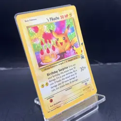 Pikachu Birthday 25th Celebrations Holo Black Star Promo 24 Pokemon TCG Card LP - Image 2