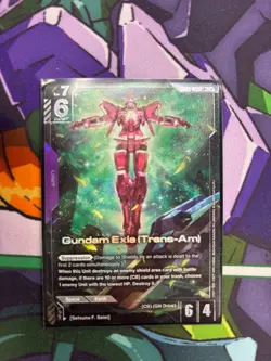 [ENGLISH] Gundam Card Game Gundam Exia (Trans-Am) GD03-049 LR+ Alt Art Foil - Image 1