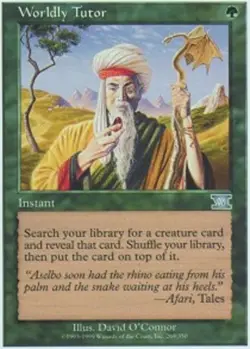 [1x] Worldly Tutor Slight Play, JAPANESE Sixth Edition MTG Magic - Image 1