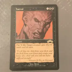 Magic: The Gathering Hatred Instant Exodus Rare Regular 64 1998 Brom - Image 1