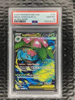 Pokemon Mega Venusaur ex Mega Evolution Ultra Rare #155 PSA 10 Gem Mint - Image 1