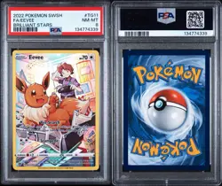 2022 POKEMON SWORD & SHIELD BRILLIANT STARS FULL ART/EEVEE TG11 PSA 8 - Image 3