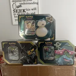 Pokemon TCG TAG TEAM Tin Set x3 – Sealed Sun & Moon 2019 - Image 1
