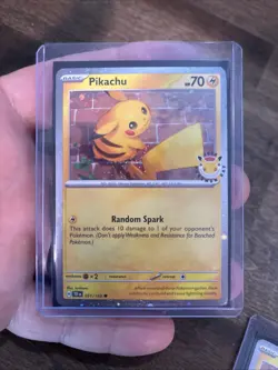 2026 Pokemon Day 30th Anniversary Pikachu 051 Stamped Promo w/ Swirl! - Image 1