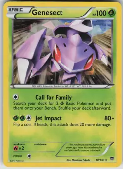 Pokemon TCG Genesect - 10/101 (BW Plasma Blast) Holo Rare Deck Exclusives 010/10 - Image 1