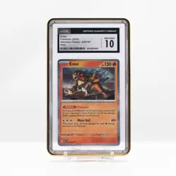 Pokemon Entei Scarlet & Violet Obsidian Flames Holo #030 2023 - CGC 10 Gem Mint - Image 1