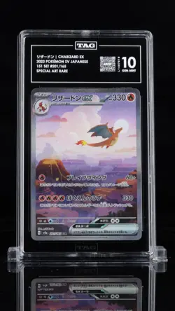Charizard ex 201/165 Sv2a Pokemon Card 151 Special Art Rare Holo Japanese TAG 10 - Image 1