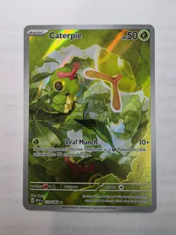 Caterpie 172/165 Scarlet & Violet 151 Illustration Rare Near Mint Pokemon Card - Image 1