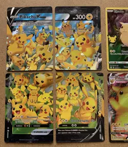Pokemon Celebrations 25th Anniversary Pikachu 10-Card Lot V-Union VMAX Surfing - Image 2