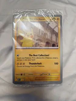 Pokemon Pikachu At The Museum Jumbo Card MEP Promo - New/Sealed In Packet ⚡⏳💨 - Image 1