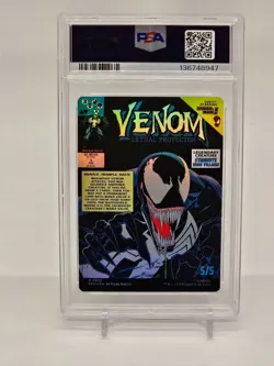 Eddie Brock/Venom, Lethal Protector - MtG Spiderman Borderless Foil 0233 - PSA 9 - Image 2