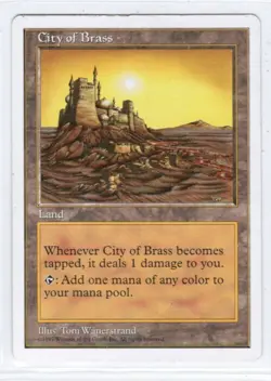 MAGIC the GATHERING---City of Brass---5th EDITION (MTG-6-2) - Image 1