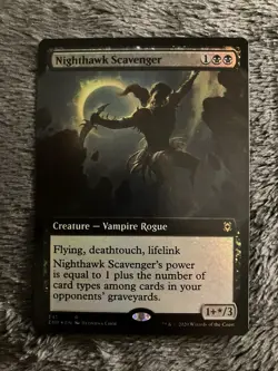Magic MTG - Nighthawk Scavenger (Extended Art) Foil - Zendikar Rising - Image 1
