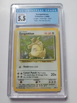 KANGASKHAN Pokemon 1999 Jungle Unlimited Holo 5/64 - No Set Symbol - CGC 5.5 - Image 1