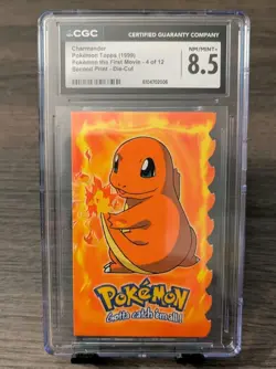 Topps Charmander Die Cut Pokemon The First Movie Second Print CGC 8.5 NM/MINT+ - Image 1