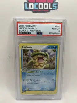 2004 POKEMON BLACK STAR PROMO #020 LUDICOLO HOLO PSA 8 Near Mint - Image 1