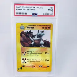 2003 POKEMON SKYRIDGE #29 RHYDON-REVERSE FOIL PSA 9 - Image 1