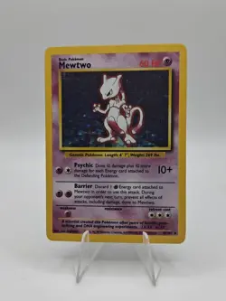 1999 Pokemon TCG Mewtwo Base Set 10/102 Holo Unlimited Holo Rare - Image 1