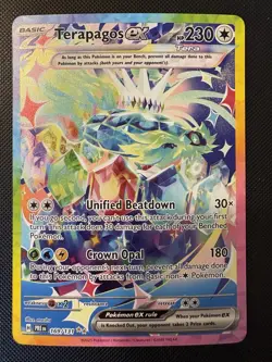 2025 Pokemon Prismatic Evolutions Terapagos EX 169/131 SPECIAL ILLUSTRATION RARE - Image 1
