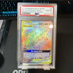 Pokemon TCG Moltres Zapdos Articuno GX 69/68 Hidden Fates Secret Rare PSA 10 - Image 1