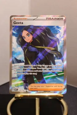 Geeta - 218/197 - Ultra Rare Full Art - Pokemon TCG SV03: Obsidian Flames NM - Image 1
