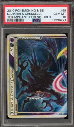Pokemon Darkrai & Cresselia Legend Top Triumphant Holo Rare #99 PSA 10 Gem Mint - Image 1