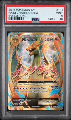 Pokemon Mega M Charizard EX Full Art 101/108 XY Evolutions #101 MINT PSA 9 - Image 1