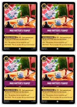 #66 Mad Hatter's Teapot PLAYSET x4 2024 Disney Lorcana Azurite Sea 4x Common - Image 1