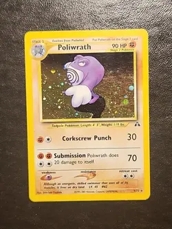 Poliwrath 9/75 Neo Discovery Holo Vintage WOTC Pokemon Card - Image 1