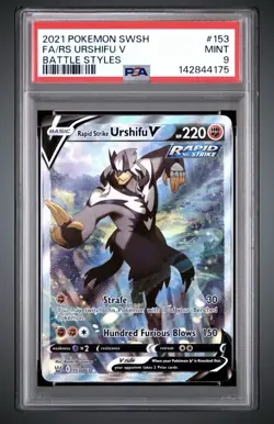 PSA 9 Rapid Strike Urshifu V SWSH Battle Styles 153/163 Pokemon Card - Image 1