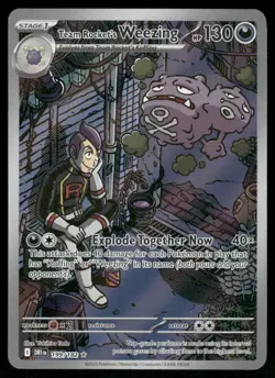 Pokemon Cards Team Rocket's Weezing 199/182 Destined Rivals Illustration Rare NM - Image 1