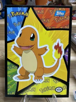 Charmander 1999 Topps Pokemon Movie Edition Sticker Card - Image 1