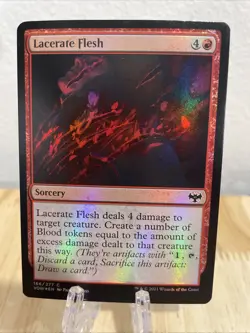 MTG Lacerate Flesh FOIL #166/277 Innistrad: Crimson Vow Common NM/M - Image 1