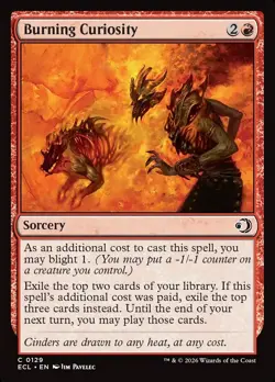 MTG BURNING CURIOSITY 129 ECL NM LORWYN ECLIPSED COMMANDER - Image 1