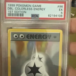 1999 Pokemon Game Dbl. Colorless Energy 1st Edition #96 PSA 5 - Image 2